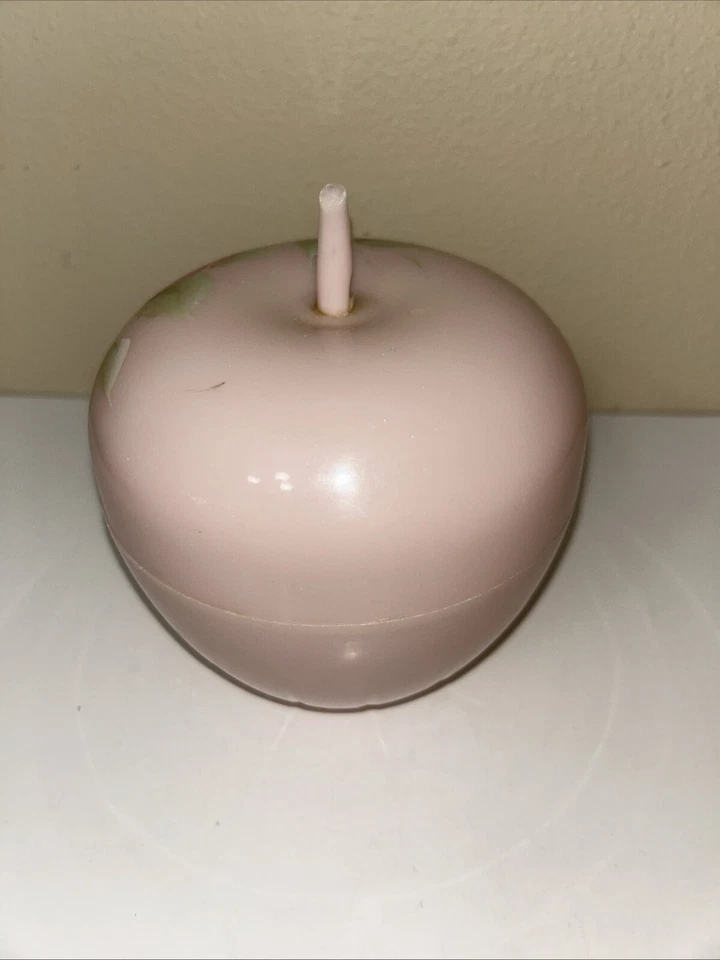 "Caja de polvo cubierta Mitchell Gould de colección MCM plástico rosa floral victoriano MCM 6x6""" Foto 3 de 4