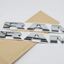 2x Front Door Side Letters Emblem For 2019-2023 RAM 1500 2500 3500 Badges Chrome