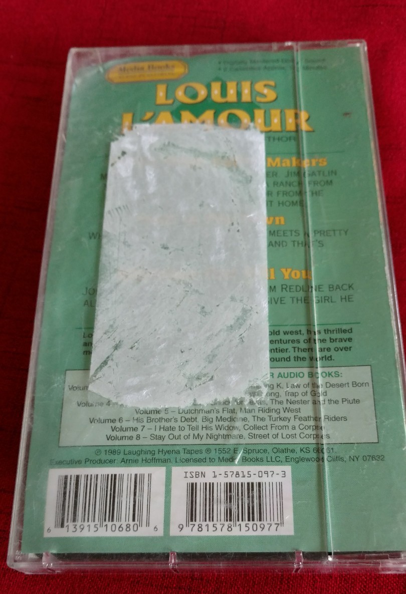 Louis L Amour Cassette The Black Rock Coffin Makers Trail To Pie Town louis-l-amour-cassette-the-black-rock-coffin-makers-trail-to-pie-town