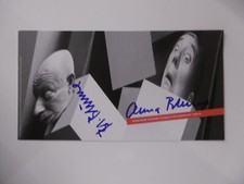Anna & Bernard Blume autographs signed 12.5x23.5 cm exhibition card