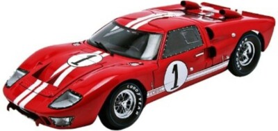 1966 FORD GT-40 MK II #1 RED 1:18 DIECAST MODEL CAR SHELBY