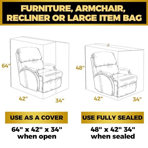 Plastic Furniture Covers For Moving Storage Heavyduty Chair Cover Protectors Wat - Picture 5 of 9