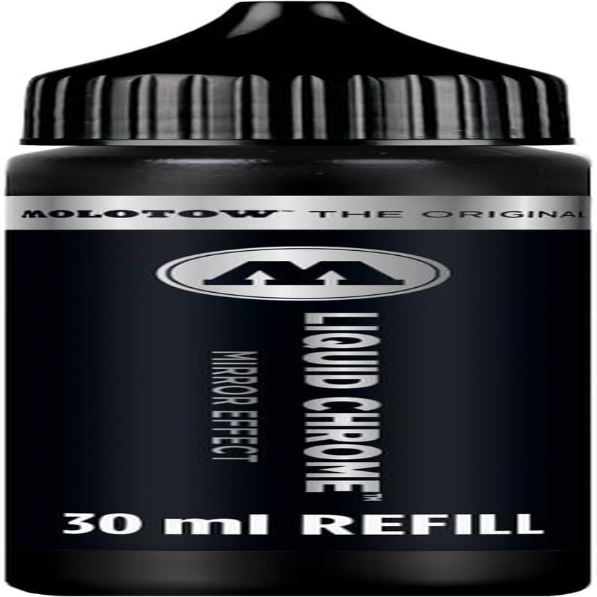 Molotow Liquid Chrome Alcohol-Based Refill, 30Ml Bottle, 1 Each