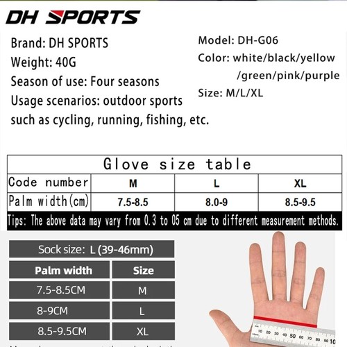 DH SPORTS Half Finger Cycling Gloves MTB Road Riding Fishing Gloves Anti-Slip - Picture 3 of 17