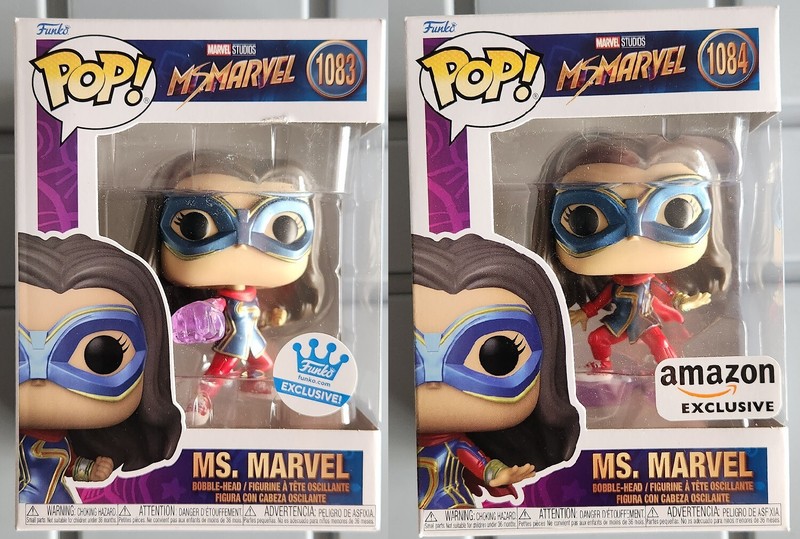 Funko POP! Ms. Marvel (Kamala Khan) #1083 Funko Shop & #1084 Amazon Exclusives