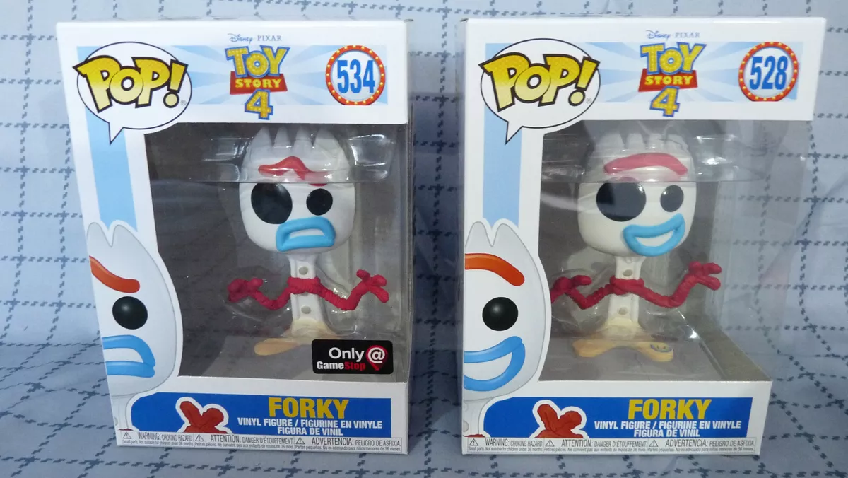 Funko POP Disney Toy Story 4 Forky 528 Forky 534 Game Stop Exclusive