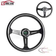 Universal Real Carbon Fiber Racing Steering Wheel Deep Dish 14inch345mm 6 Bolt Universal Real Carbon Fiber Racing Steering Wheel Deep Dish 14inch345mm 6 Bolt