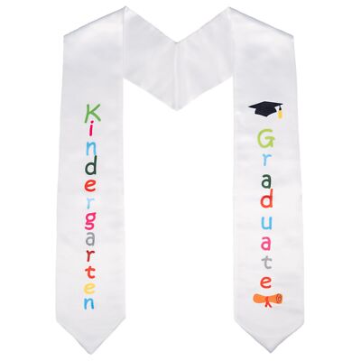 Kindergarten Printed Graduation Stole Unisex Kids Honor Scarf Graduation
