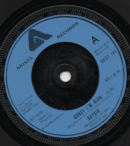 RAYDIO honey i'm rich*me 1978 UK ARISTA PS 45 - Picture 3 of 4