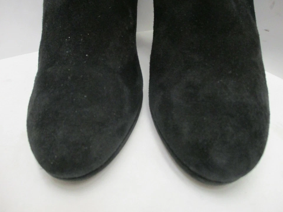 JB Martin 黑色麂皮绒皮革拉链高跟踝靴女式 40 码 EUR  — 第 3/4 张图片