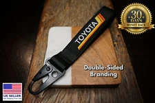 Vintage Toyota Heritage Stripes Keychain Lanyard, Metal Clip Key Ring Accessory