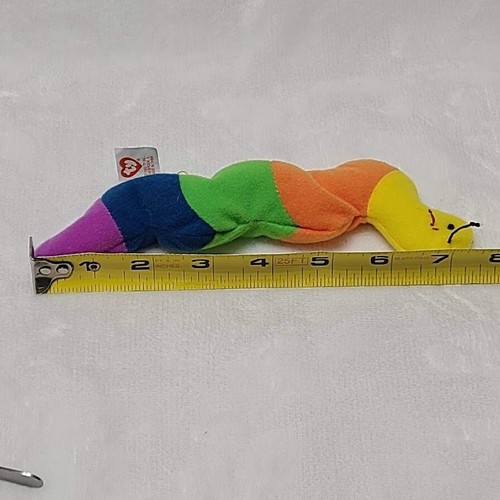 Vintage 1998 McDonald's Ty Teenie Beanie Baby #4 Inch The Worm 1993 Tag Inchworm - Picture 6 of 7