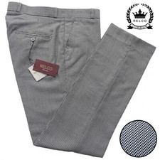 Relco Mens Dogtooth Sta Press Trousers NEW Mod Skin Ska Retro Vtg Stay Pressed