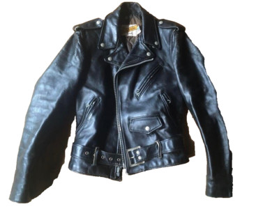 d*2様 Schott Deer Skin 38 lether jacket Schott 618 Leather Double Riders Jacket Blouson Men Size 34 IDEAL
