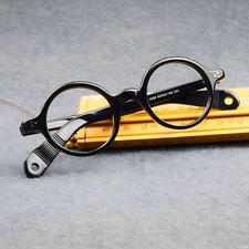 BETSION Round Acetate Eyeglasses Frames 45mm Retro Glasses Women Men Eyeglasses