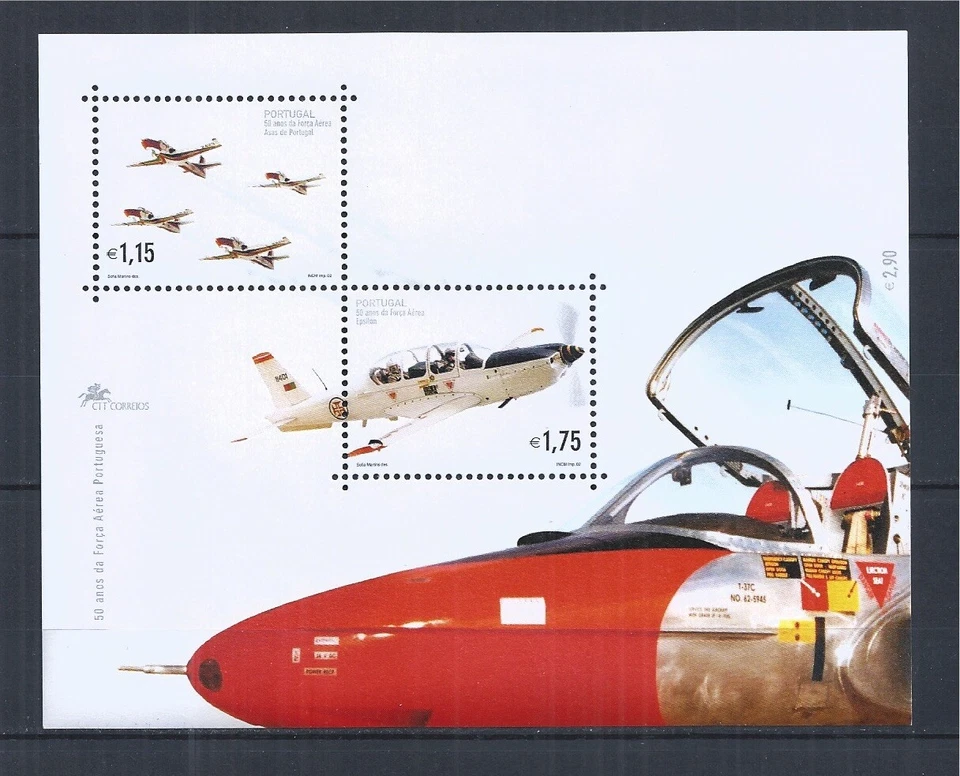 Portugal 2002 Bloque 177 ** Luftwaffe Air Force Avión - Imagen 1 de 1