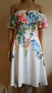 lipsy floral bardot skater dress