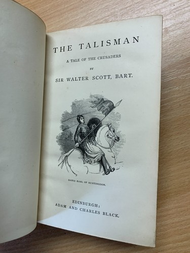 1863 SIR WALTER SCOTT THE TALISMAN/CANONGATE/WOODSTOCK ANTIQUE HB BOOK (P4) - Picture 4 of 23