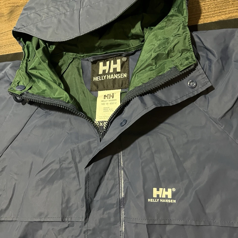 Chaqueta Helly Hansen Vintage Impermeable Poncho Impermeable Impermeable Sudadera con Capucha Ajustable Foto 3 de 4