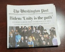 Washington Post January 21st 2021 1/21/2021 Biden: Unity is the path 1/21 paper Washington Post January 21st 2021 1/21/2021 Biden: Unity is the path 1/21 paper