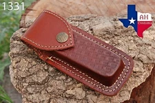 HAND MADE PURE LEATHER SHEATH FOR FOLDING KNIFE SHEATH AH-1331