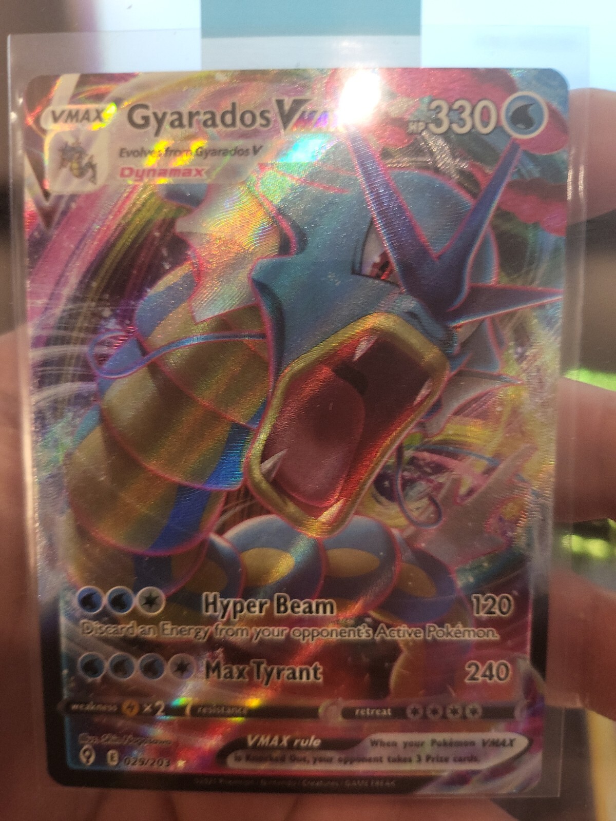 Gyarados VMAX 029/203 -- Pokemon TCG Evolving Skies -- NM - Mint Holo Ultra Rare