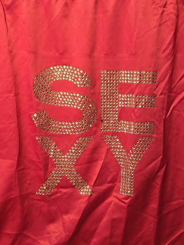 RARE HUGE Victoria’s Secret PINK Satin SEXY Rhinestone Santa Bag Sack 35"X35" - Picture 2 of 17