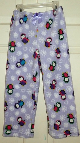 New Girls XS 4-5 Penguin Fleece Sleep 