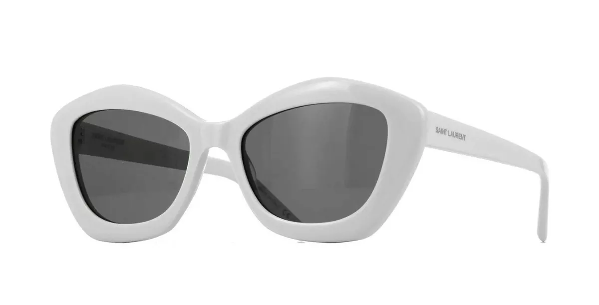 Saint Laurent SL 68 White Grey 004 Sunglasses