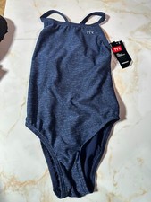 TYR Girls/womens Lapped Diamondfit Swimsuit - Navy new with tags sz 28 s 