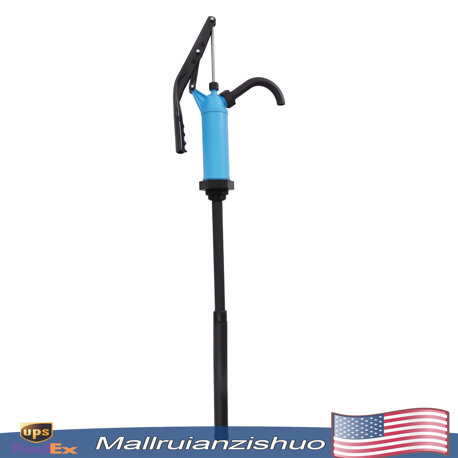 55 Gallon Drum Barrel Pump Hand Diesel Fuel Oil Gas Transfer Pump PP Piston