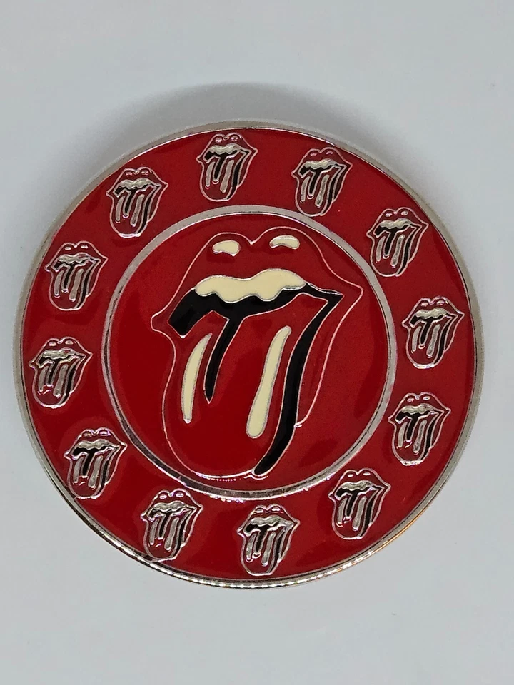 De colección Rolling Stones Rojo Esmaltado Cinturón Hebilla Lengua Logo Principios de 2000 SIN USAR Foto 2 de 4