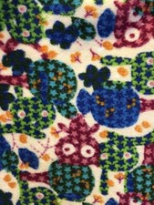 Double Sided Super Soft Cuddle Fleece Fabric Material - TREE OWL