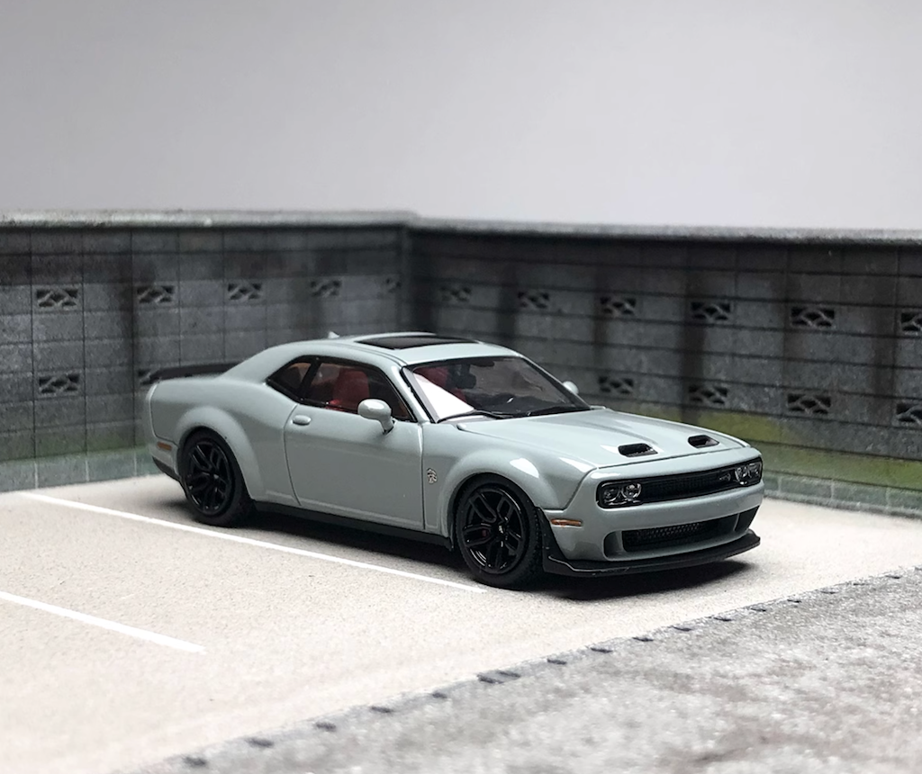 ZD SH 1:64 Grey SRT Hellcat Muscle Coupe Sports Model Diecast Metal Car BN