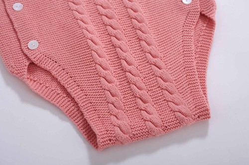 Baby Girl Jumpsuits White Shirt Dark Pink Sweater Rompers Infant Party Clothes - Picture 8 of 9