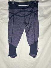 Lululemon Run: Pace CropWee Are From Space Deep Indigo Multi / Inkwell Size 4