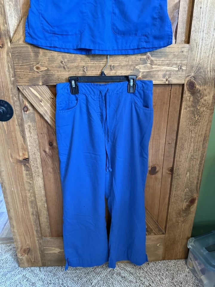 Grey's Anatomy Scrub Set Top and Bottoms, Size Small, Blue - Image 3 of 4