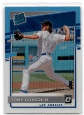 2020 Donruss Optic #59 Tony Gonsolin Carolina Blue and White Los Angeles Dodgers