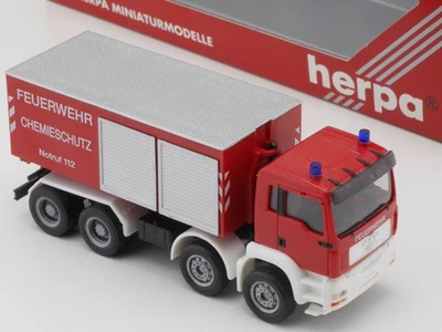 Herpa 045445 MAN TGA M Abrollcontainer-L 3a Chemie Feuerwehr OVP 1704-16-61 - Bild 1 von 3