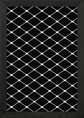 Schwarz-Weiß Rautenmuster Gerahmtes Wandbild Poster Leinwanddruck Bild