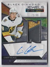 2019-20 UD Black Diamond Jewels of the Draft Auto Patch Cody Glass Rookie Auto