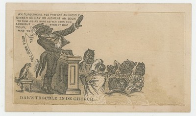 Orator Proclaims During Marriage Ceremony 1880's Trade Card