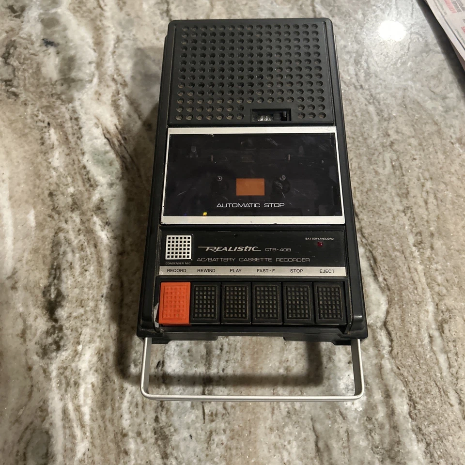 Grabadora de casete realista CTR-408 AC/batería probada funciona Foto 2 de 4