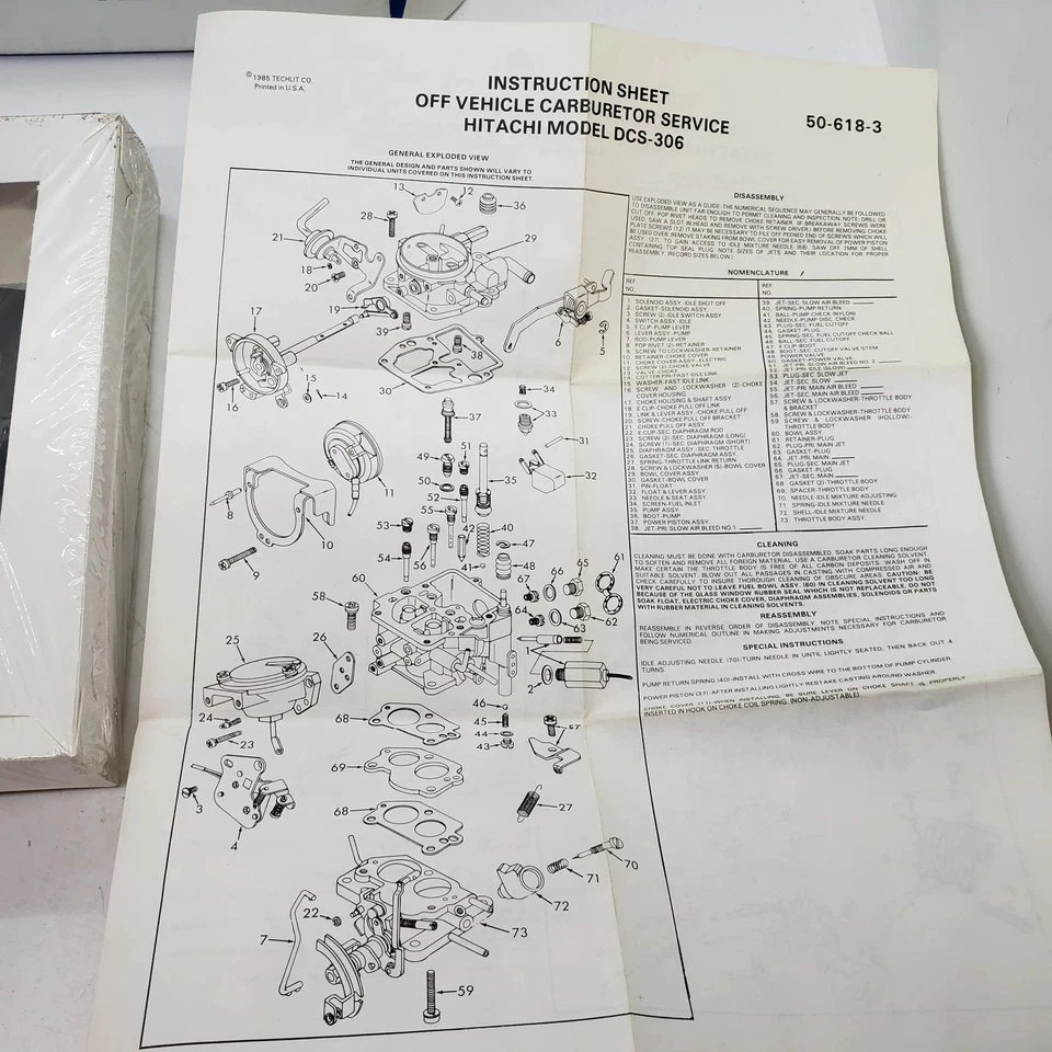 Kit de puesta a punto de carburador para 84 86 Mazda GLC Lazorlite L24-2594 Foto 3 de 3
