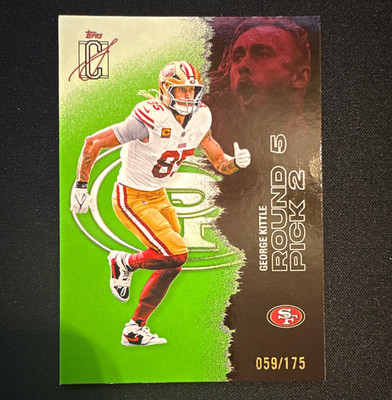 Topps Signature Class 2025 George Kittle 49ers Round 2 Pick 5 #53 /175