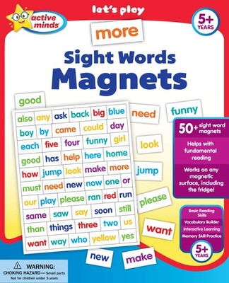 Active Minds More Sight Words Magnets - Learn and Practice Language Building Ski