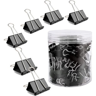 00 Stück Foldback Klammern Set, Foldback Klammern 25mm Schwarze Binder Clips ...