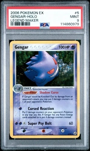 PSA 9 GENGAR 5/92 | Legend Maker Holo Graded English Pokemon Card