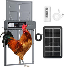 Automatic Chicken Coop Door Solar Powered with Timer, Remote Control, Manual Mod