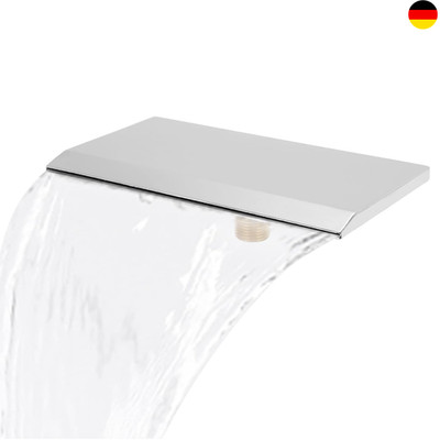 Edelstahl Pool Brunnen G1/2 Außengewinde Teich Wasserfall Kaskade 19cm, Garten
